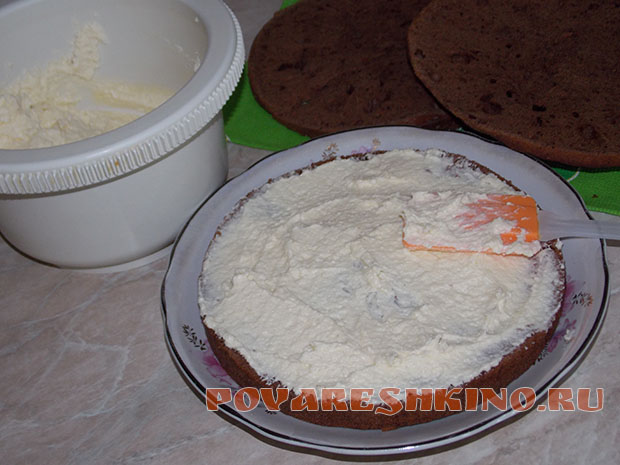 Бисквитный торт Птичье молоко с манным кремом (без суфле)