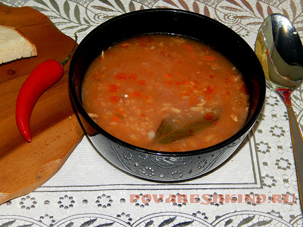 Суп-харчо из курицы в мультиварке
