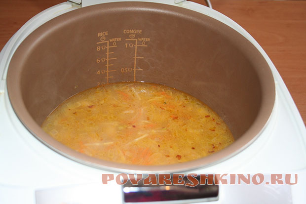 Суп с консервированной фасолью в мультиварке