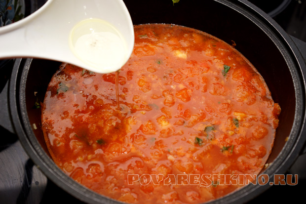 Быстрый томатный суп-пюре с сыром